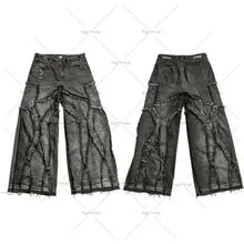 Fashion Clothing Punk Y2k Streetwear Loose Wash Jeans